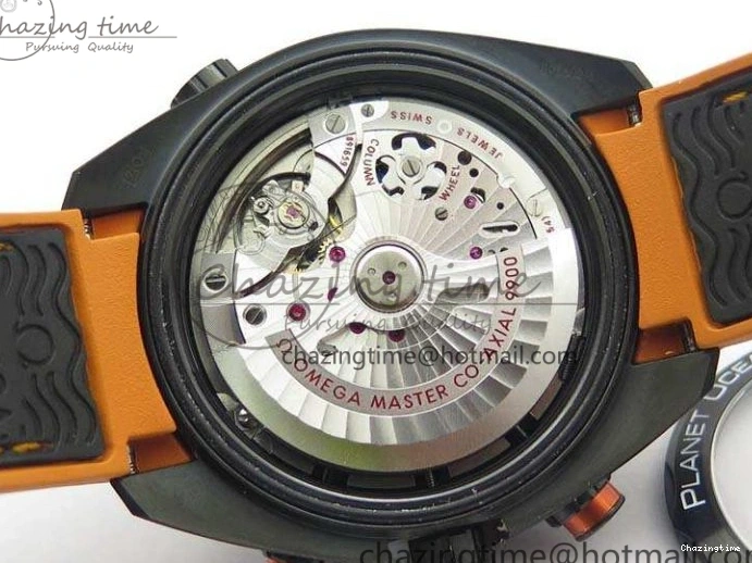 1230 Planet Ocean Master Chronometer Chrono DLC OM 1:1 Best Edition Black Dial On Nylon Strap A Chic 8103